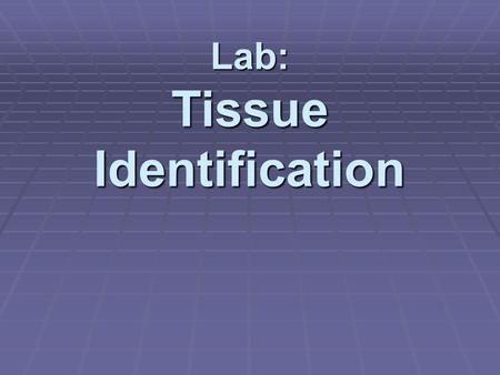 Lab: Tissue Identification. Epithelial Tissues: Cover internal and external surfaces Simple Squamous Epithelium: Large, thin cells with “bulging” nucleus.