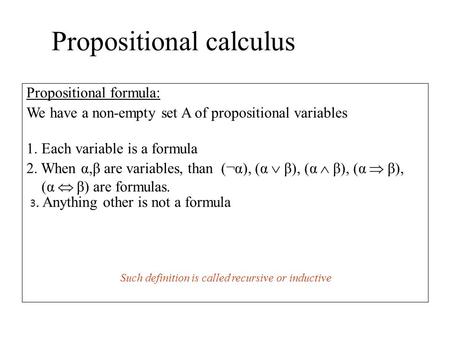 Propositional calculus