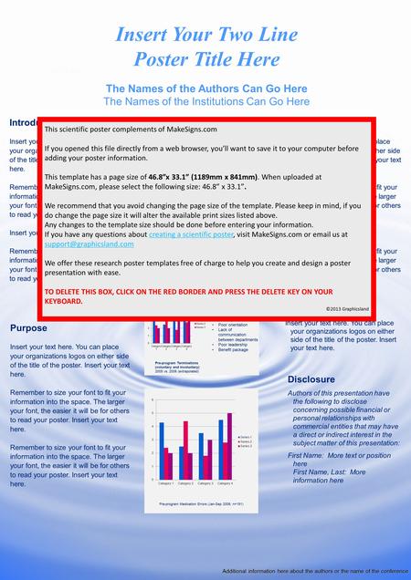 Insert Your Two Line Poster Title Here The Names of the Authors Can Go Here The Names of the Institutions Can Go Here Methods n Insert your text here.