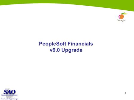 1 PeopleSoft Financials v9.0 Upgrade. 2 Commitment Control.