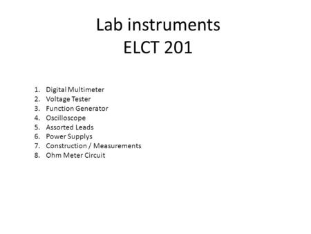 Lab instruments ELCT 201 Digital Multimeter Voltage Tester