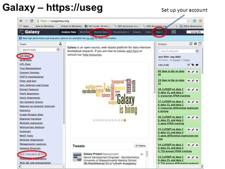 Galaxy – https://useg Set up your account. Galaxy – Two ways to get your data.