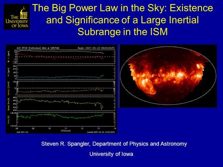 Steven R. Spangler, Department of Physics and Astronomy