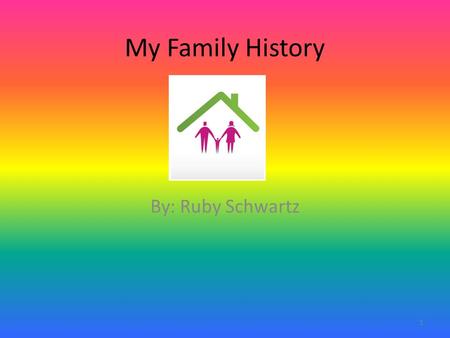 My Family History By: Ruby Schwartz 1. HISTORIAN My Family ancestry is… Russian Polish Italian Irish Hungarian Czechoslovakian 2.