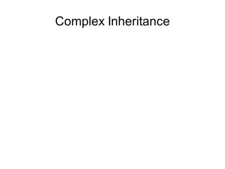 Complex Inheritance.