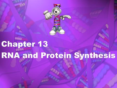 Chapter 13 RNA and Protein Synthesis. DNA: The Blueprints The structure of DNA “CUT the Pyramids ”