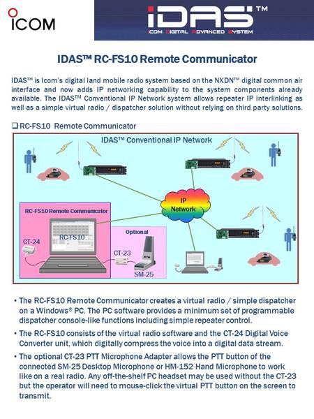 IDAS™ RC-FS10 Remote Communicator