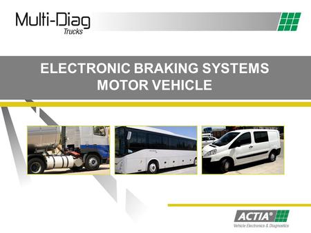 ELECTRONIC BRAKING SYSTEMS MOTOR VEHICLE