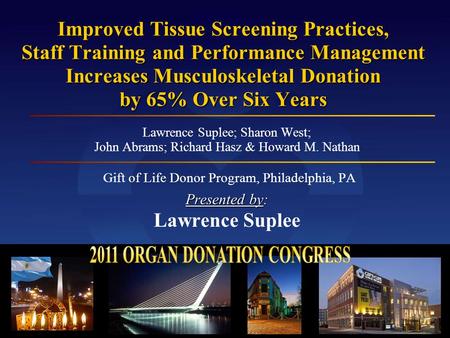 2011 ORGAN DONATION CONGRESS