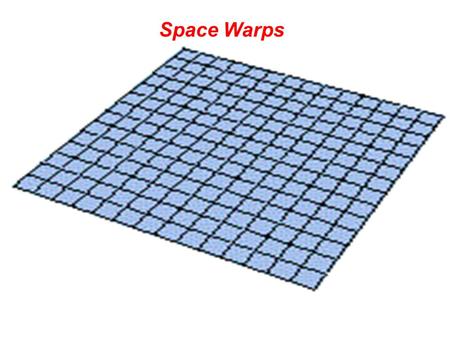 Space Warps. Light is believed to travel the shortest distance between two points But…… the path of light is curved in the presence of a gravitational.