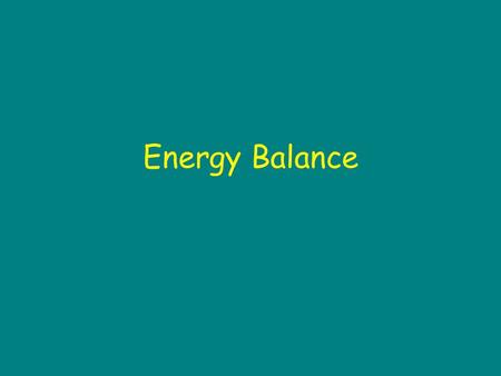 Energy Balance. Project Sponsors School District of Philadelphia Nutrition Center, Department of Bioscience & Biotechnology Drexel University USDA project.