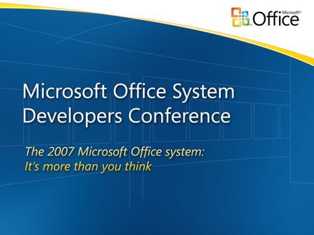 Microsoft Office Excel 2007: Programming Business Intelligence Features John Hooper Service Line Architect Microsoft Corporation Jed Farr Senior Consultant.