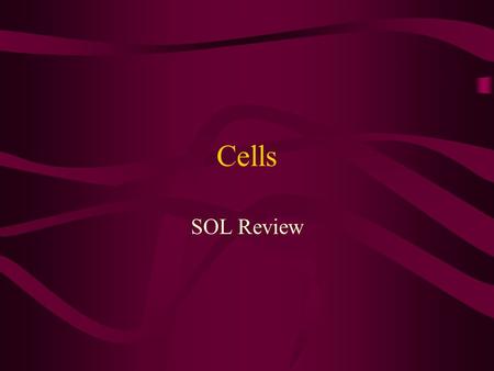 Cells SOL Review. Cell Basics There are two types of cells: –Prokaryotic: Cells that lack a nucleus and membrane-bound organelles Example: Bacterial cell.