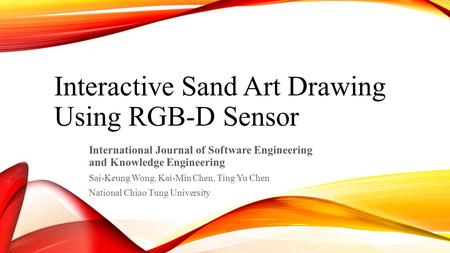 Interactive Sand Art Drawing Using RGB-D Sensor