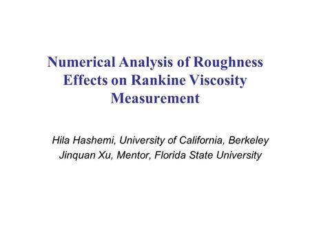 Hila Hashemi, University of California, Berkeley