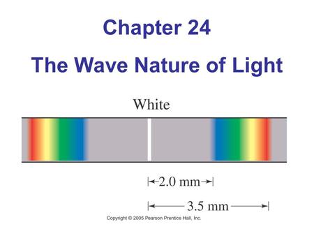 The Wave Nature of Light