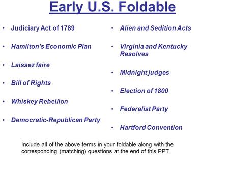 Early U.S. Foldable Judiciary Act of 1789 Hamilton’s Economic Plan