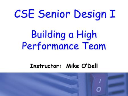 Building a High Performance Team