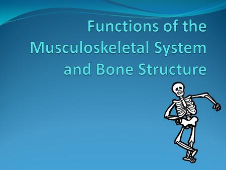 Definition Musculoskeletal system is made up of muscles, bones, and the tissues that connect them. It functions to provide: Structure – gives shape and.