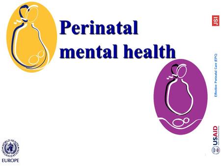 Effective Perinatal Care (EPC) 1 Perinatal mental health.