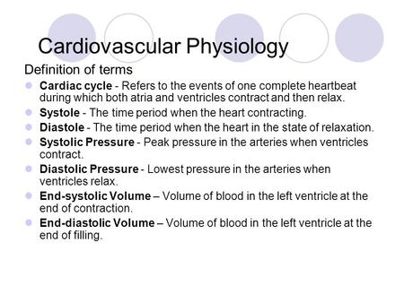 Cardiovascular Physiology