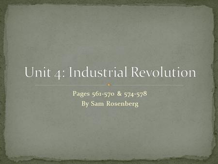 Pages 561-570 & 574-578 By Sam Rosenberg. 1700-1914, up until World War I Two stages, 1700-1860 & 1860-1914 Urban life and hygiene significantly improved.