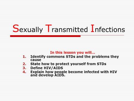 Sexually Transmitted Infections