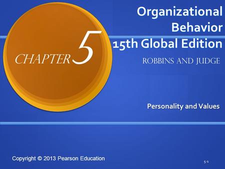 Organizational Behavior 15th Global Edition