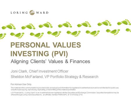 Personal Values Investing (PVI)