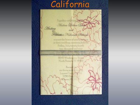 California. California Variation RSVP / Thank You.