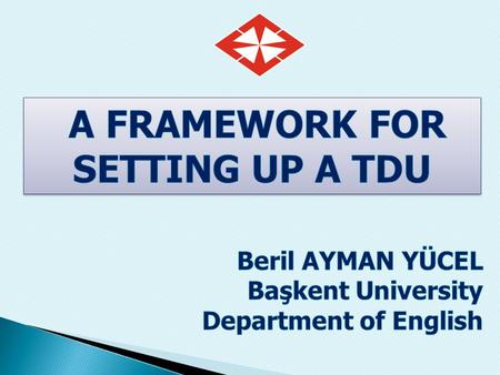 A FRAMEWORK FOR SETTING UP A TDU