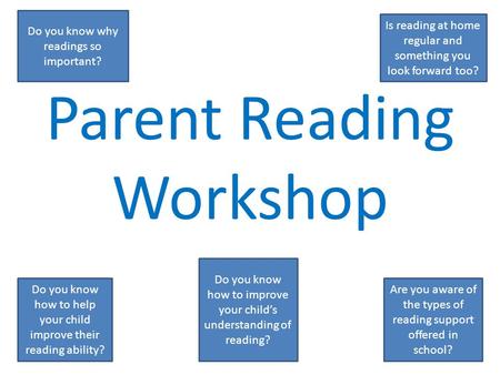 Parent Reading Workshop