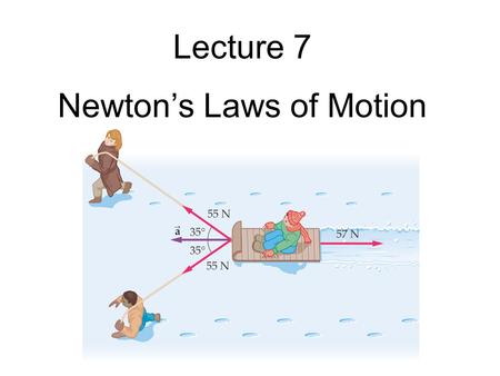 Lecture 7 Newton’s Laws of Motion. Midterm Test #1 - Thursday!  21 multiple-choice problems - A calculator will be needed. - CHECK YOUR BATTERIES! -