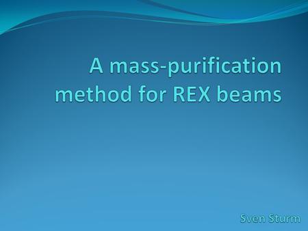 A mass-purification method for REX beams