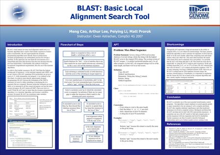 BLAST, which stands for basic local alignment search tool, is a heuristic algorithm that is used to find similar sequences of amino acids or nucleotides.