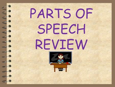 PARTS OF SPEECH REVIEW.