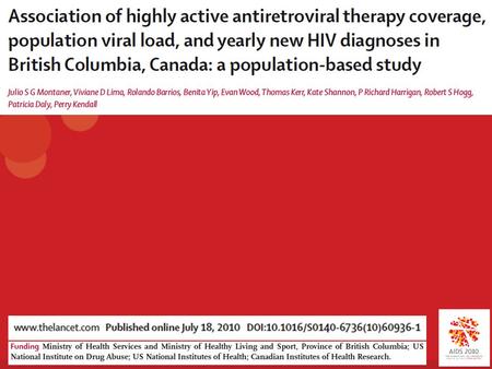 BC-CDC Report, 2009 Number of HIV tests per Year in BC 1994 2000 2008.