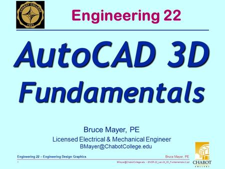 AutoCAD 3D Fundamentals