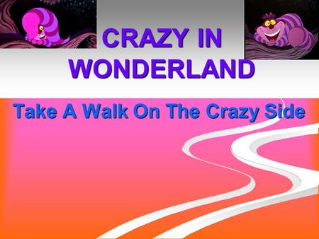 CRAZY IN WONDERLAND Take A Walk On The Crazy Side.