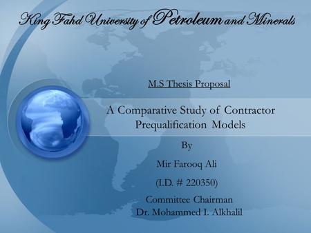 King Fahd University of Petroleum and Minerals