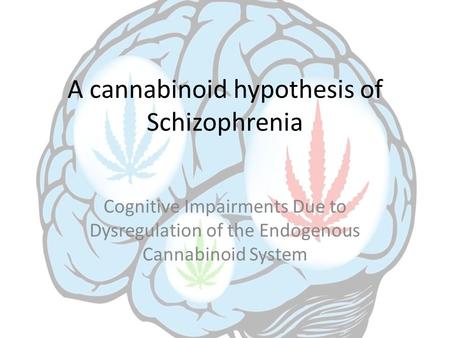 A cannabinoid hypothesis of Schizophrenia Cognitive Impairments Due to Dysregulation of the Endogenous Cannabinoid System.