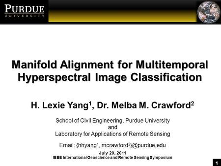 H. Lexie Yang1, Dr. Melba M. Crawford2