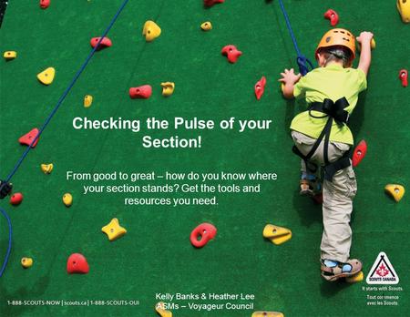 Kelly Banks & Heather Lee ASMs – Voyageur Council 1 Checking the Pulse of your Section! From good to great – how do you know where your section stands?