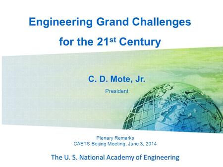 Engineering Grand Challenges for the 21st Century