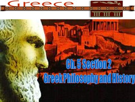 Greek Philosophy and History