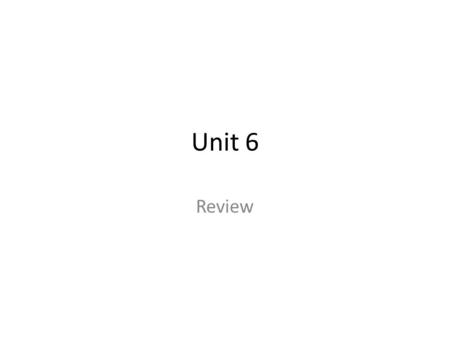 Unit 6 Review. Equivalent Fractions Draw 2 equivalent for 1/5.