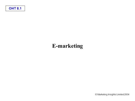 E-marketing.