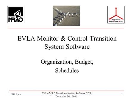 EVLA Monitor & Control Transition System Software