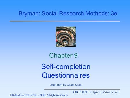 Self-completion Questionnaires