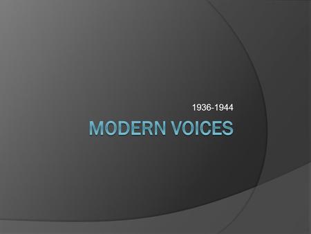 1936-1944. The Transformation….  The Hollywood sound is about to be influenced by contemporary concert composers. Write primarily symphonies, chamber.